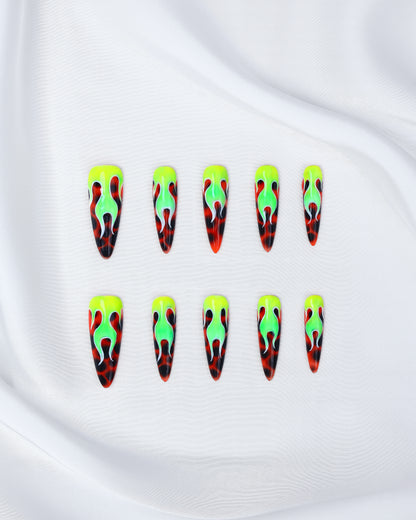 Press On Nails Y2K Flame Stiletto