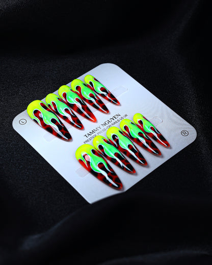 Press On Nails Y2K Flame Stiletto