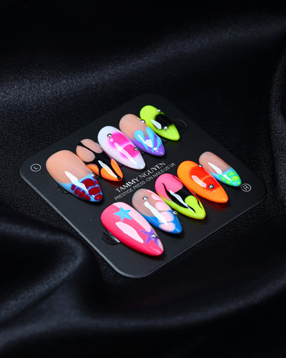 Press-on Nails Neon Venom