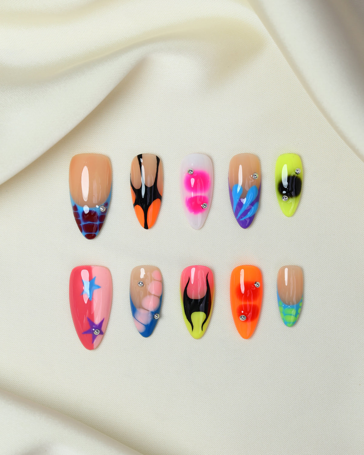 Press-on Nails Neon Venom