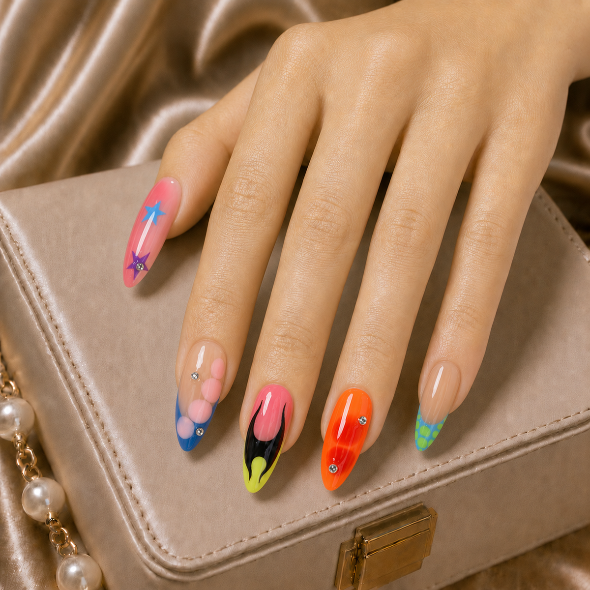 Press-on Nails Neon Venom