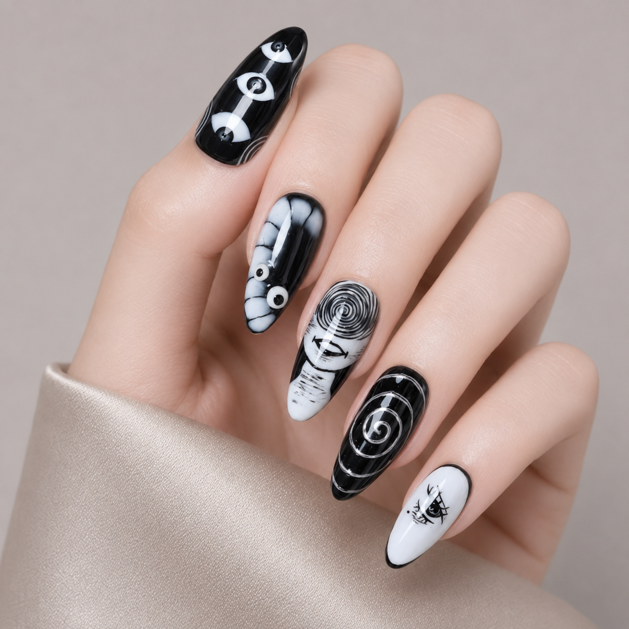 Press-on Nails Cartoon Hypnosis