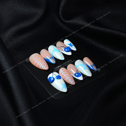 Press-on Nails Soft Cherry