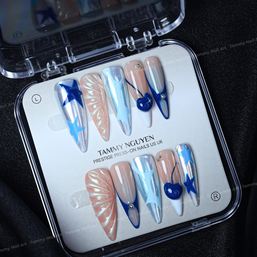 Press-on Nails Cyber Cherry