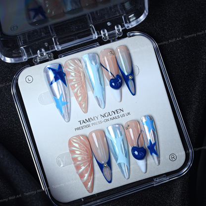 Press-on Nails Cyber Cherry
