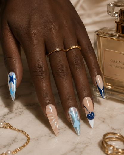 Press-on Nails Cyber Cherry