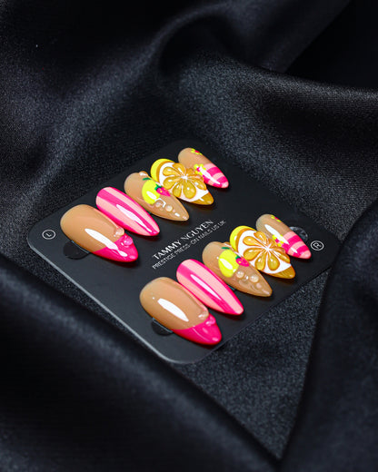 Press On Nail Sweet Orange