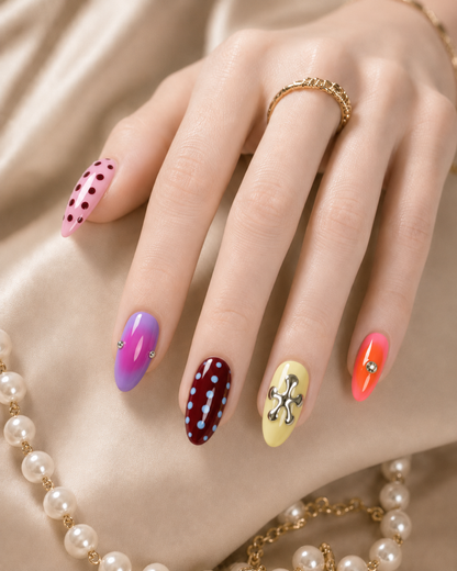 Press-on Nails Cyber Gothic Pop