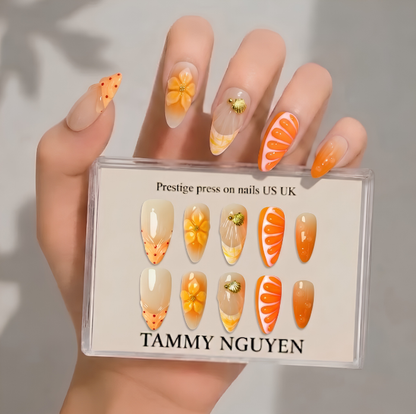 Press-on Nails Citrus Coast Almond