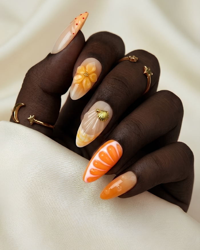 Press-on Nails Citrus Coast Almond