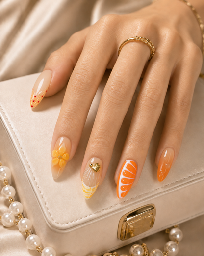 Press-on Nails Citrus Coast Almond