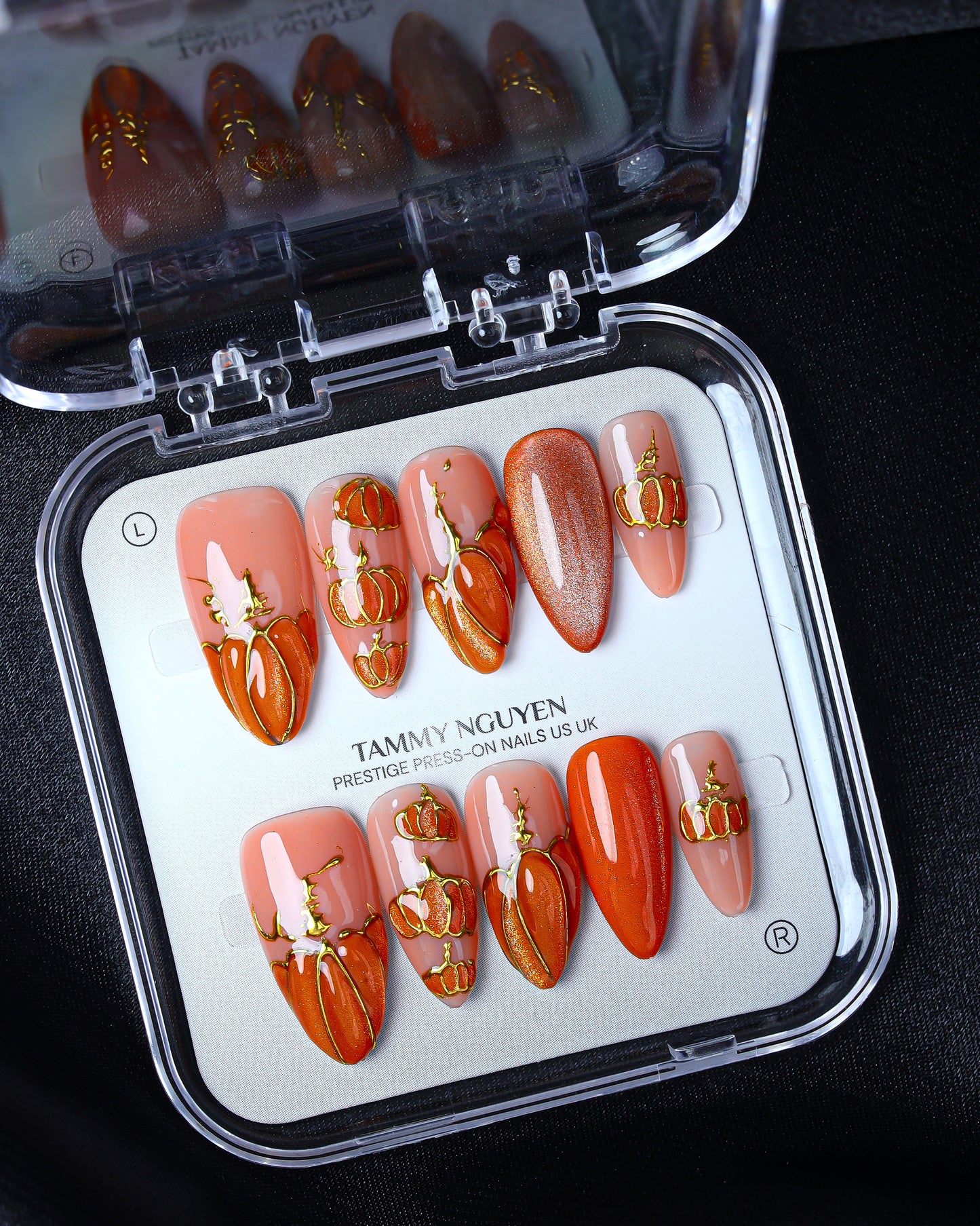 Press On Nails Halloween Pumpkin