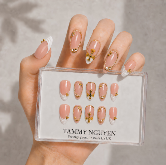Press-on Nails Blush Cross