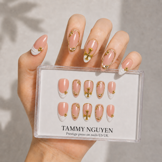 Press-on Nails Blush Cross