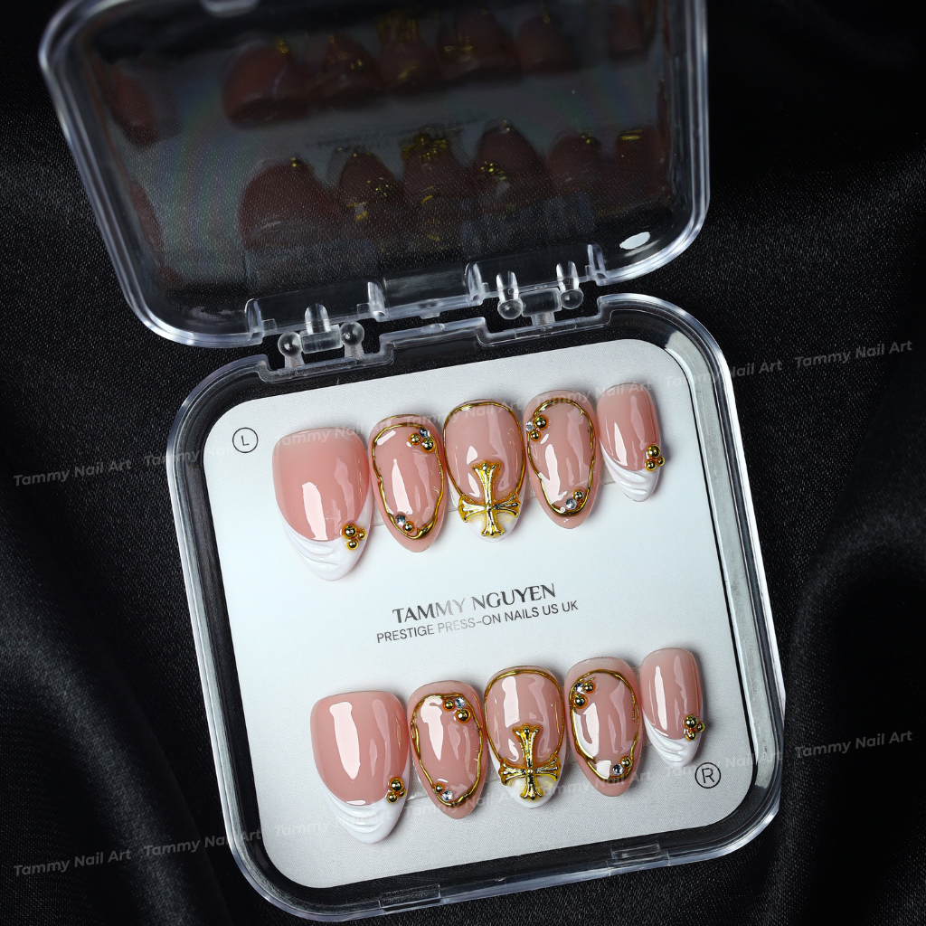 Press-on Nails Blush Cross