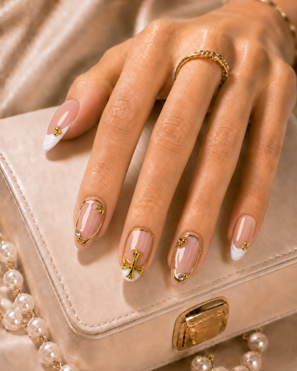 Press-on Nails Blush Cross