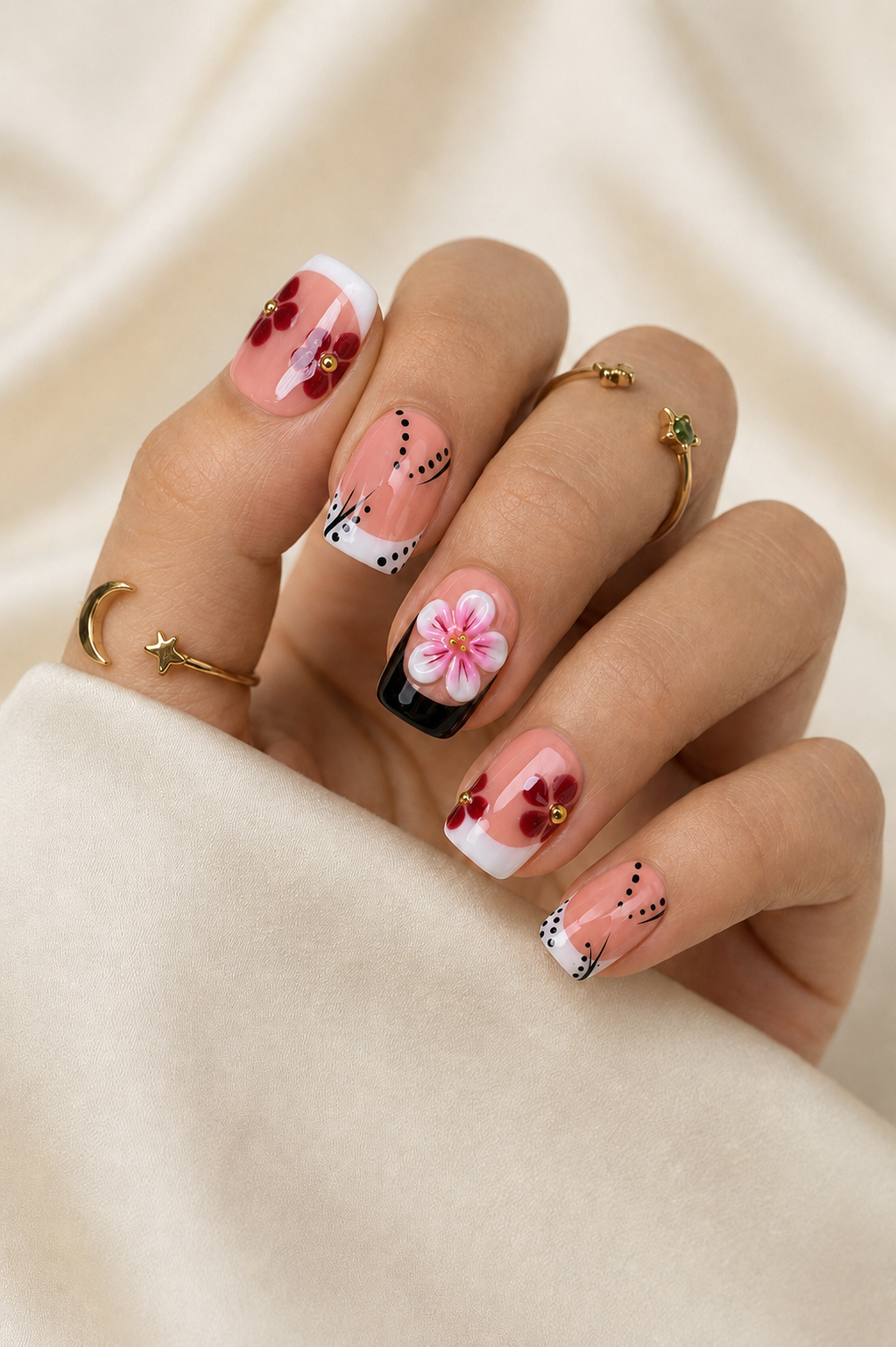 Press-on Nails Sunset Blossom