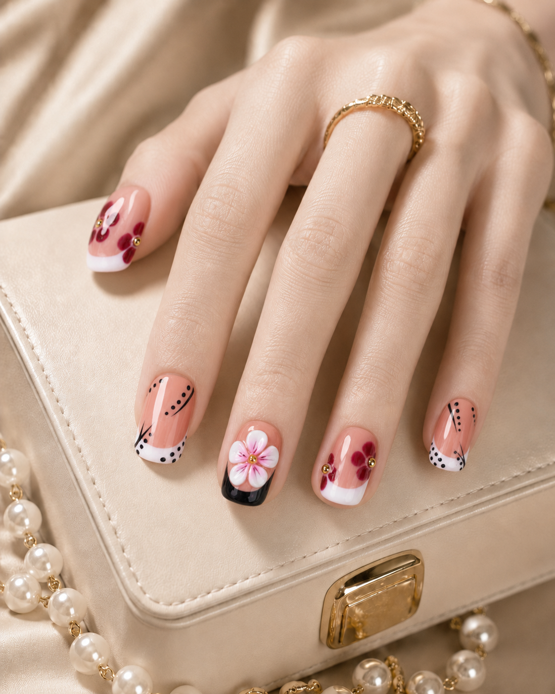 Press-on Nails Sunset Blossom