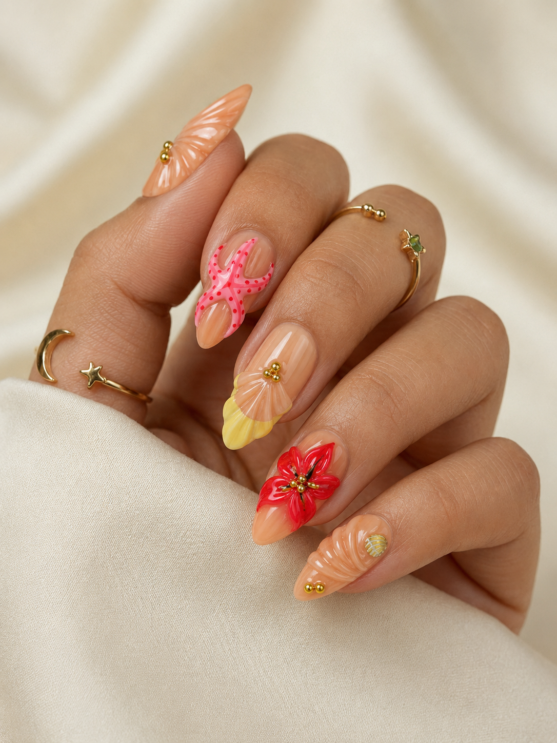 Press-on Nails Tropical Treasure