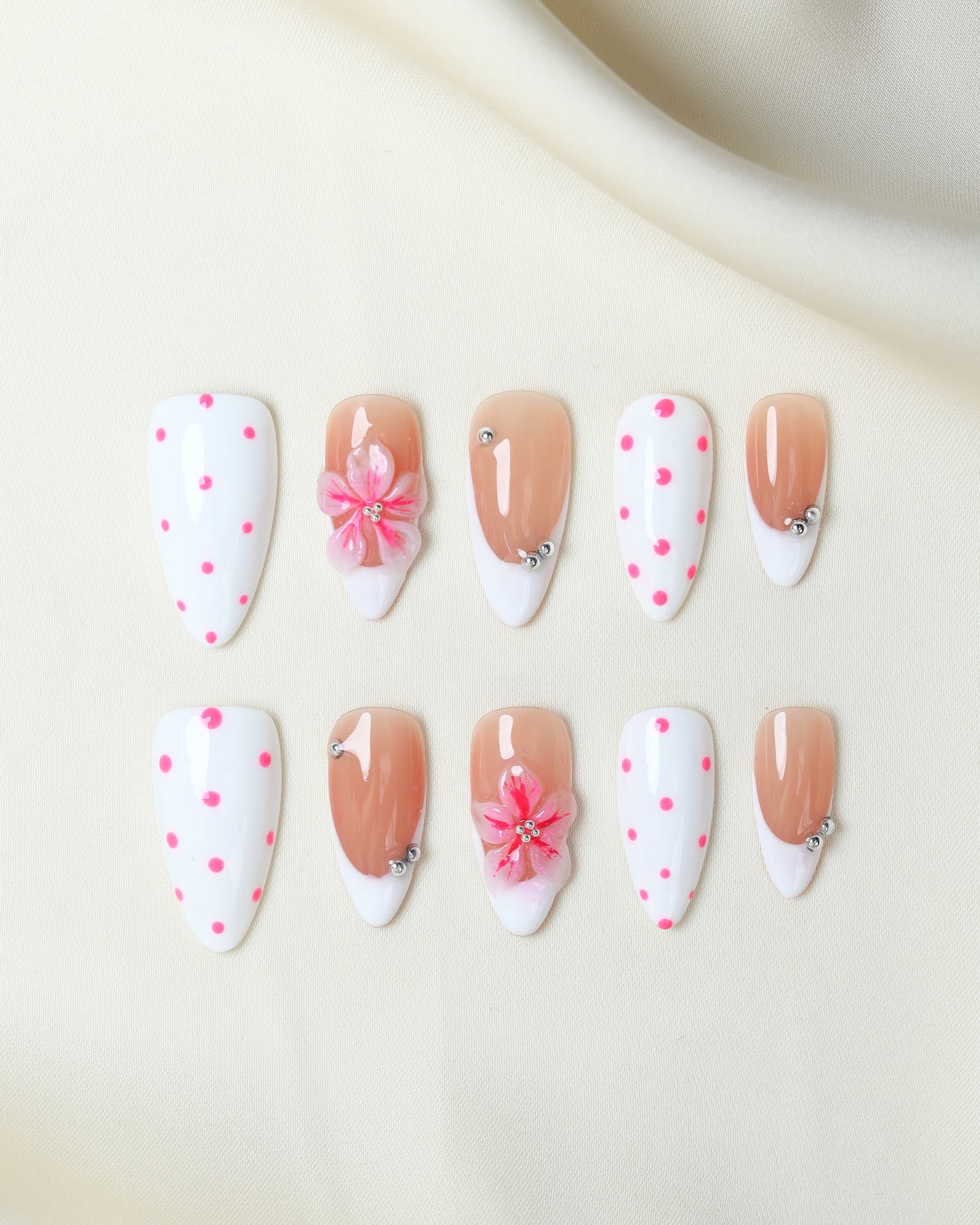 Press On Nail Sweet Summer Dot