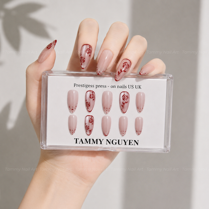 Press On Nail Y2K Pink Aura