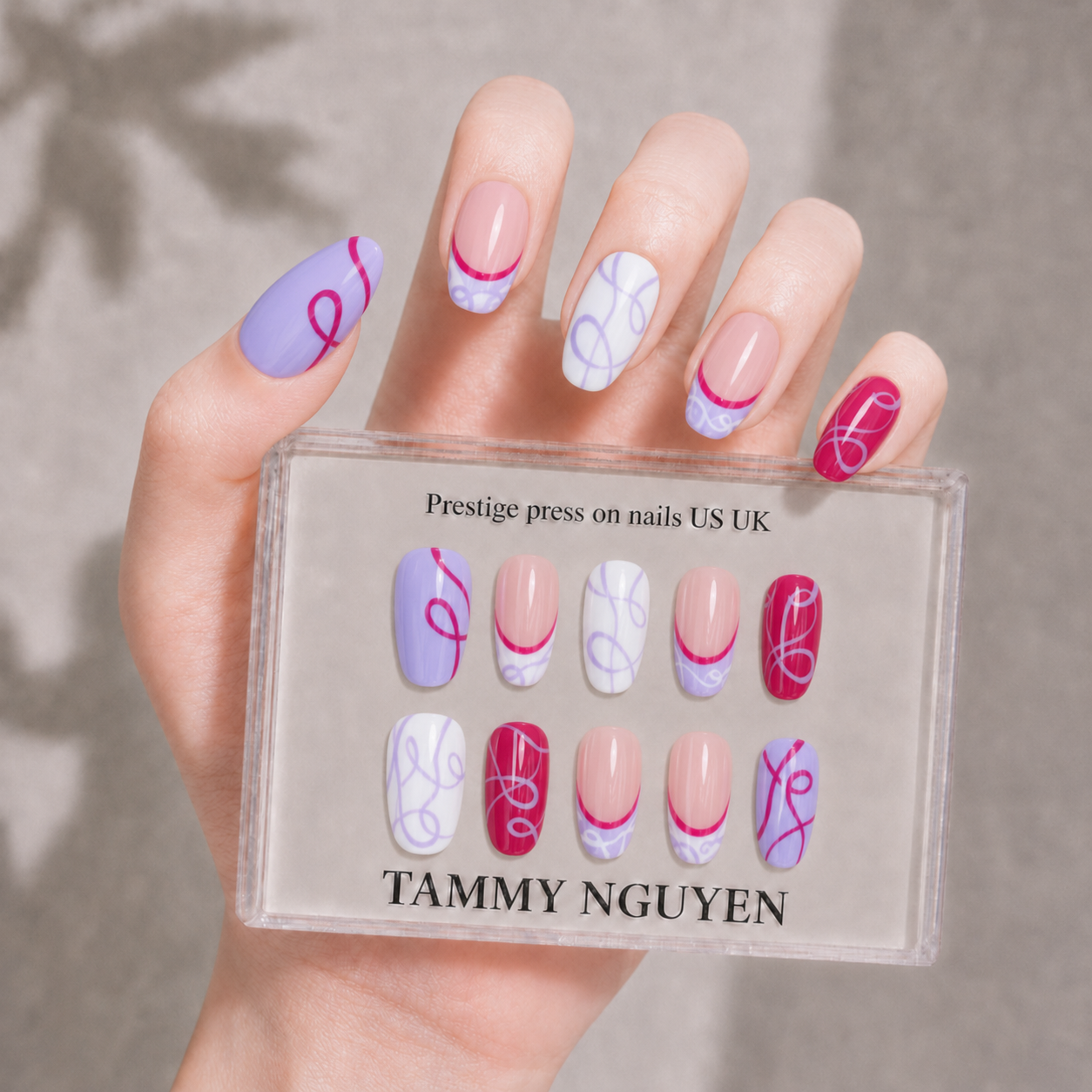 Press-on Nails Ribbon Crush