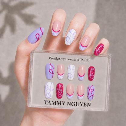 Press-on Nails Ribbon Crush