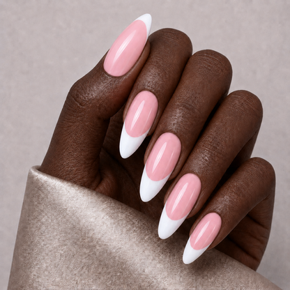 Press On Nail Basic White French