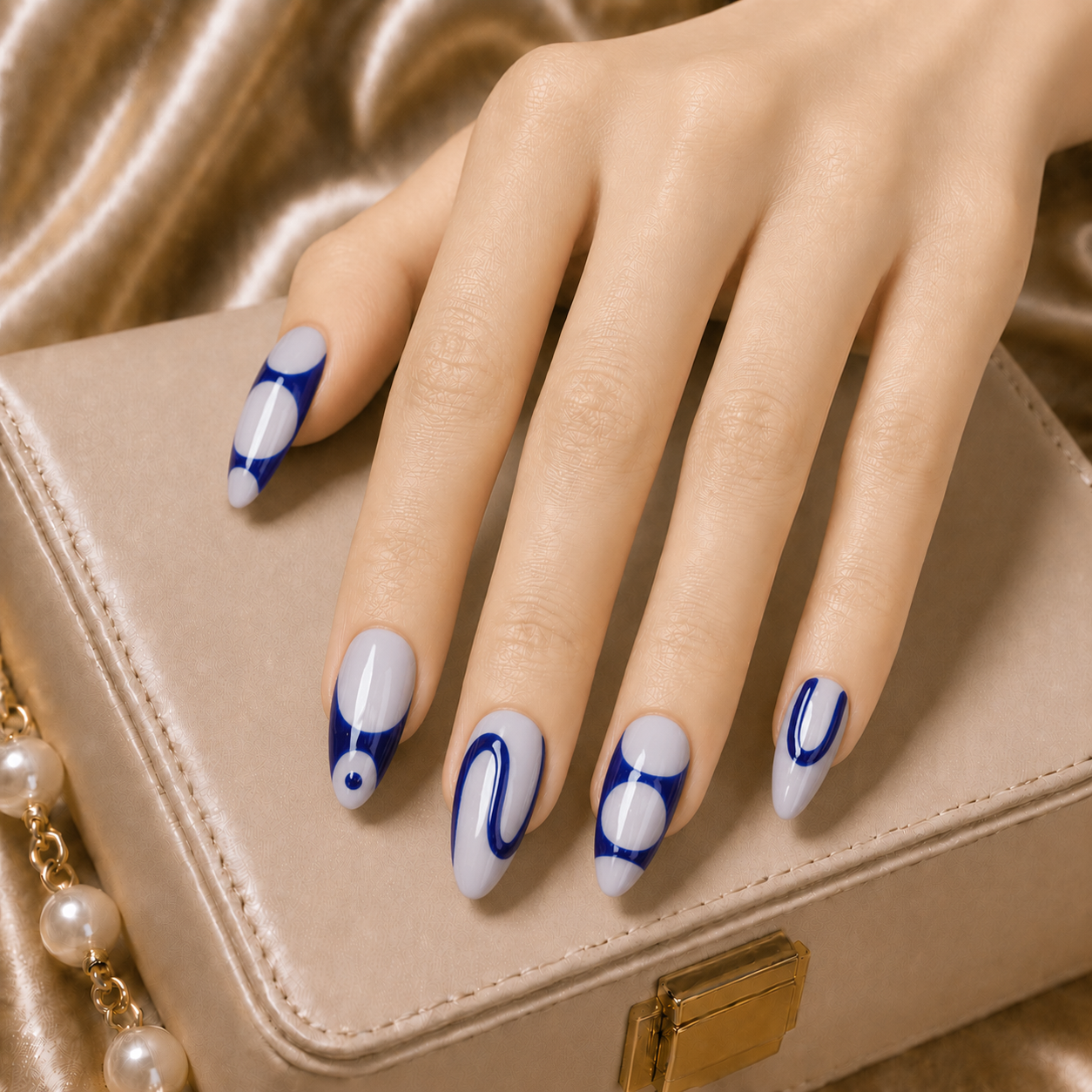 Press On Nail Y2K Y2K Blue Almond