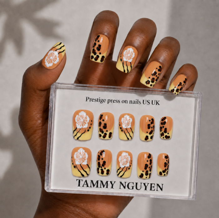 Press-on Nails Leopard Bloom