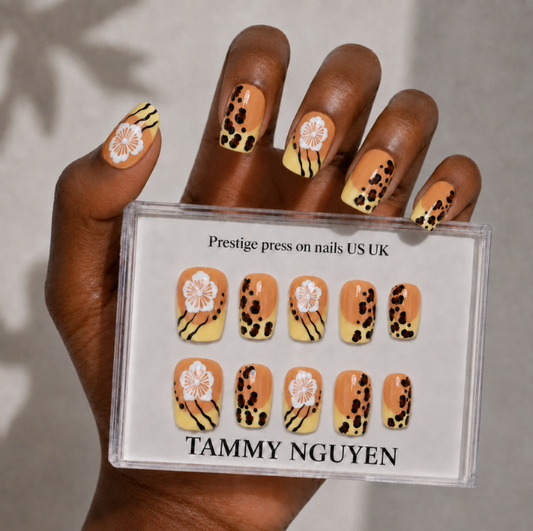 Press-on Nails Leopard Bloom